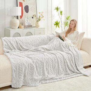 Fur Throw Blanket for Couch